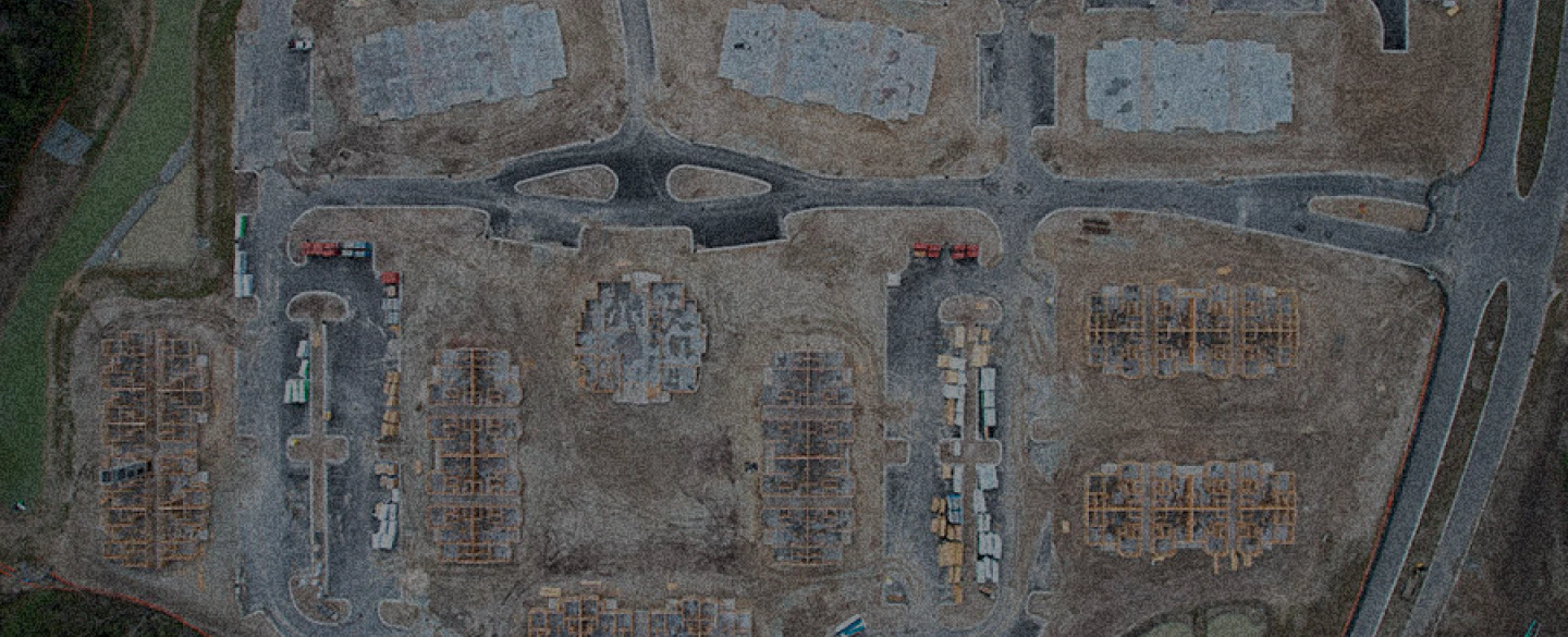 aerial view of concrete slab grade charlotte nc