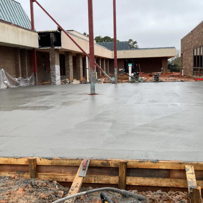 slab concrete placed in site charlotte nc
